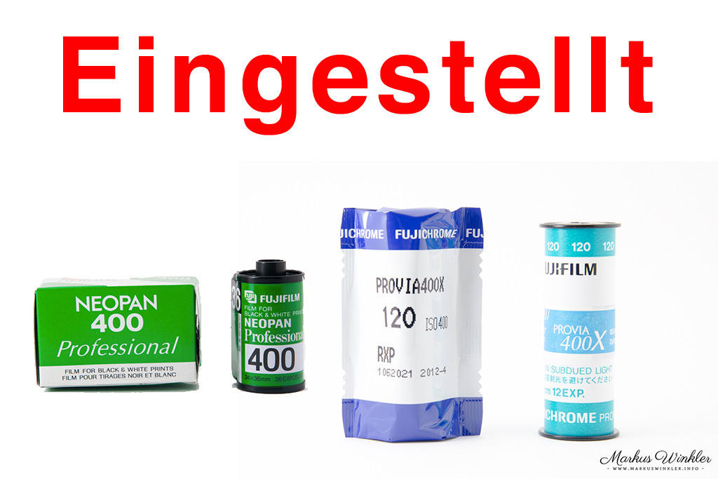 News: Fujifilm Provia 400X und Neopan 400 eingestellt