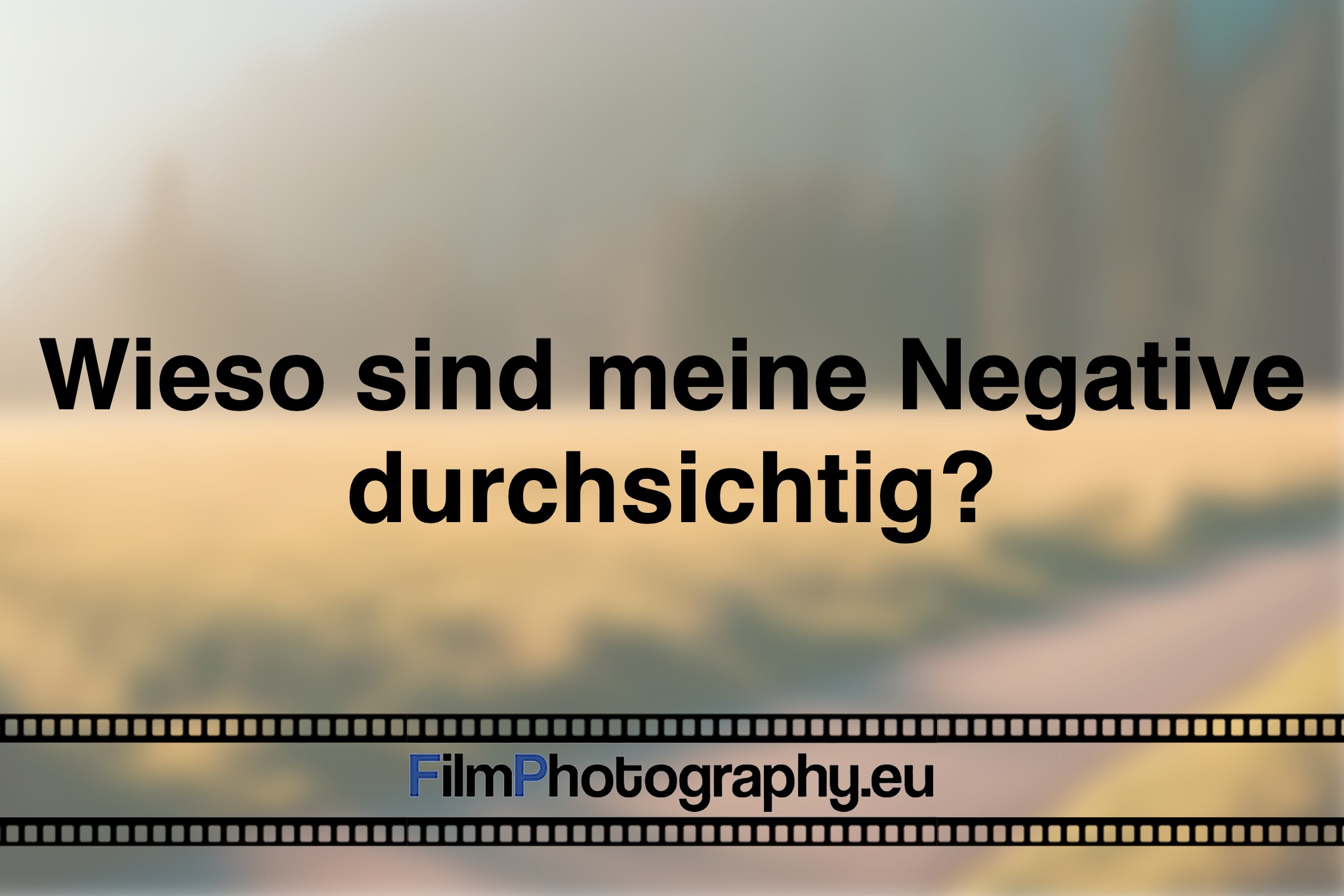 Wieso sind meien Negative durchsichtig?