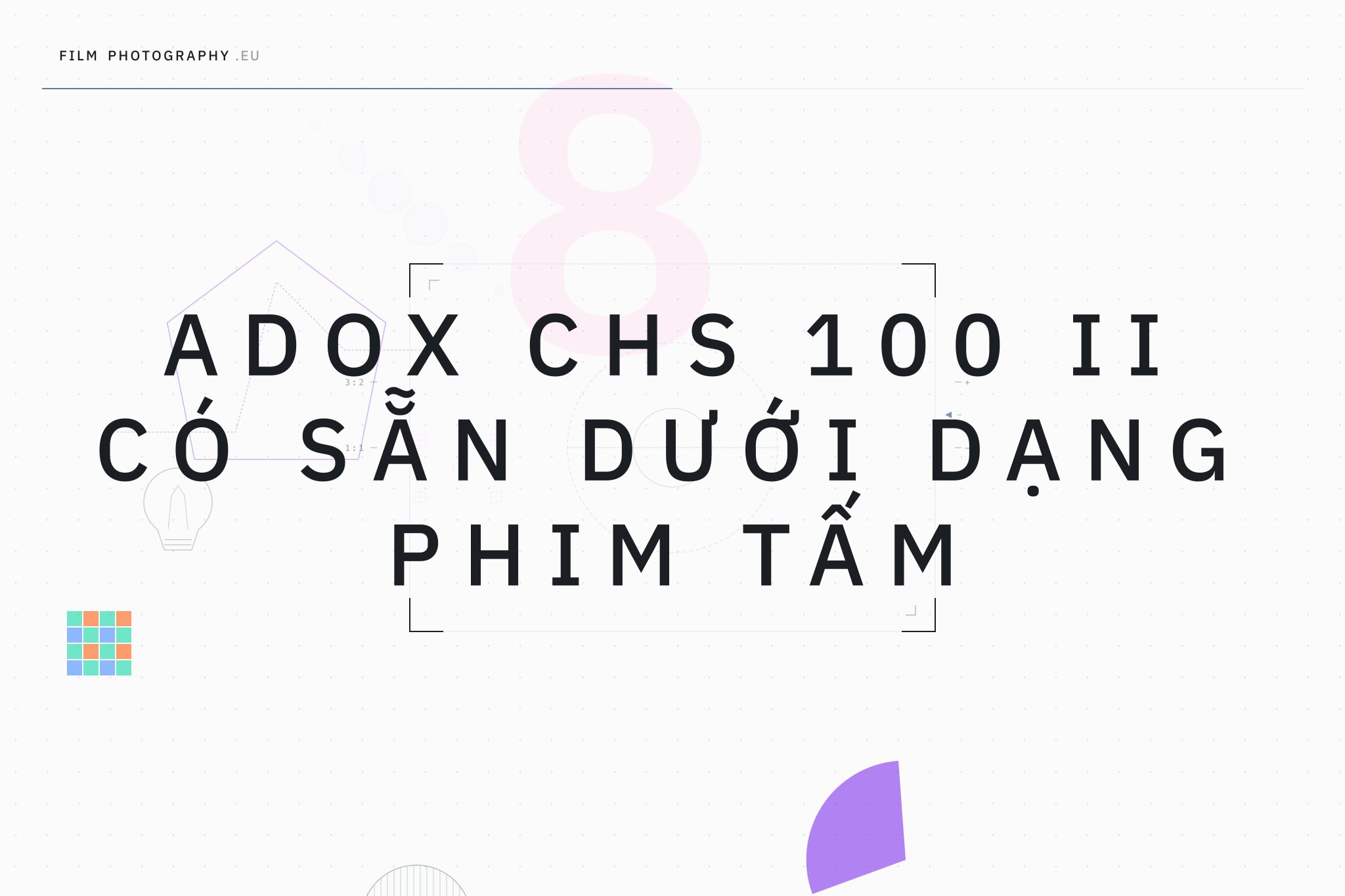 Adox CHS 100 II có sẵn dưới dạng phim tấm