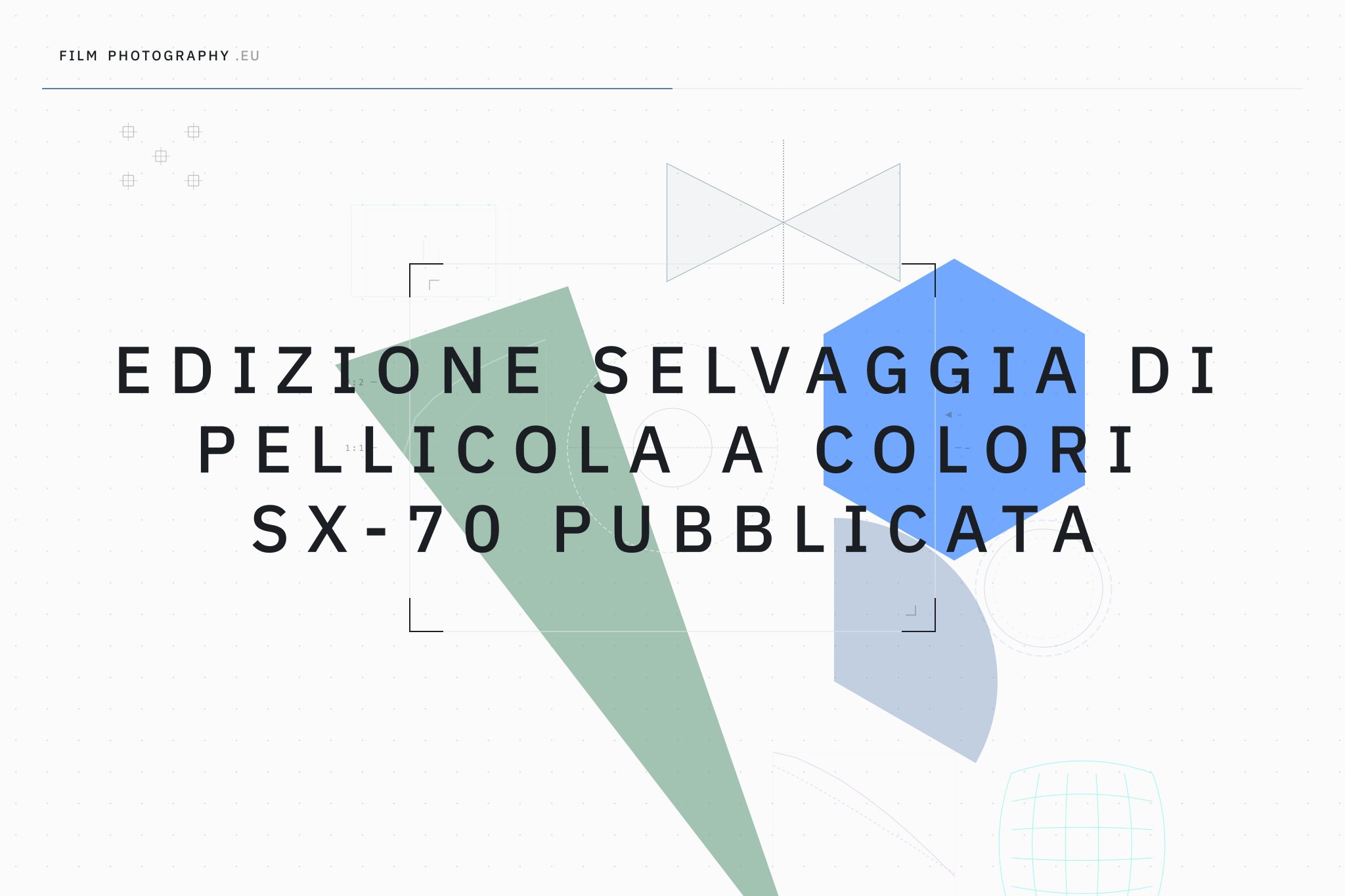 Edizione selvaggia di pellicola a colori SX-70 pubblicata