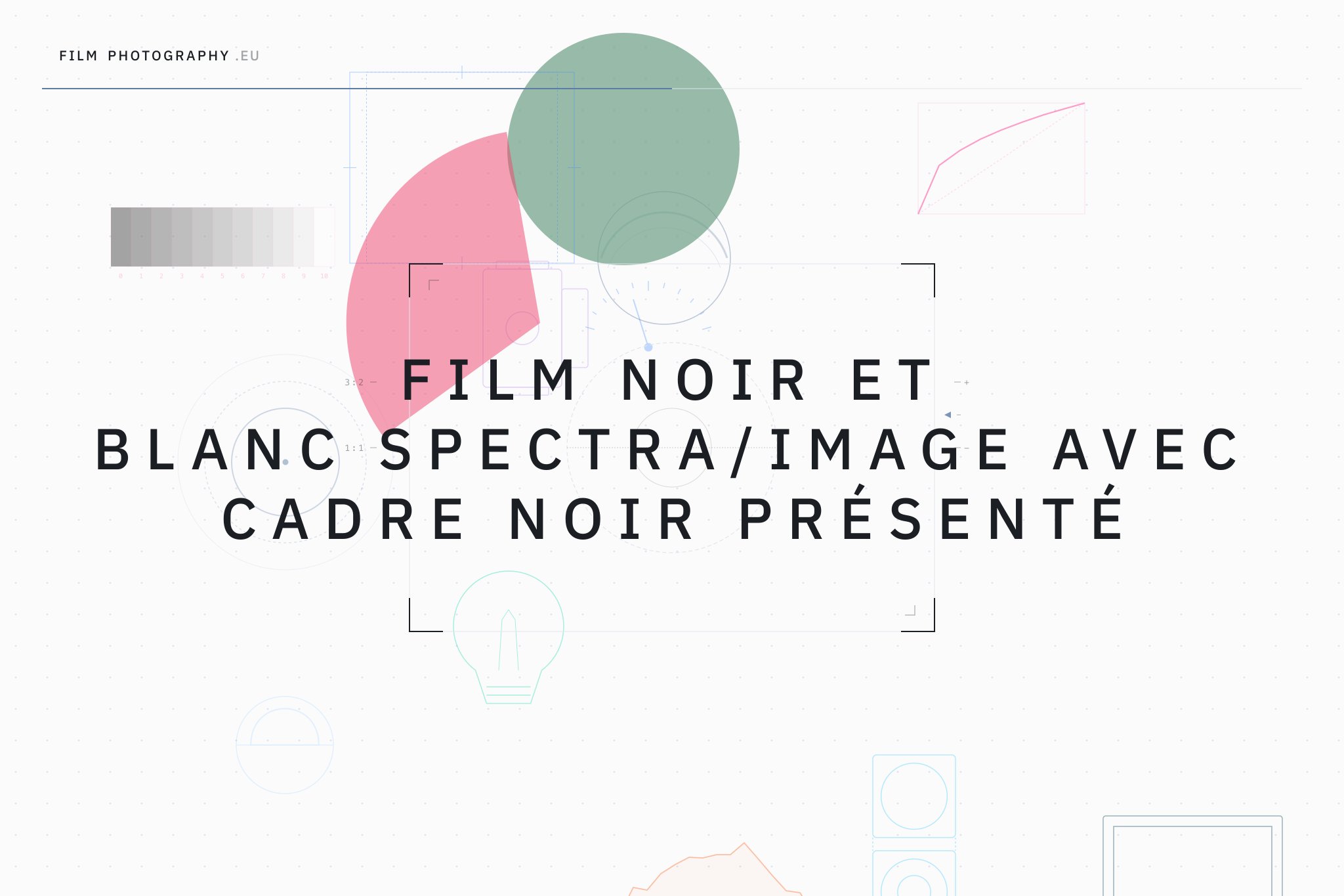 Film noir et blanc Spectra/Image avec cadre noir présenté