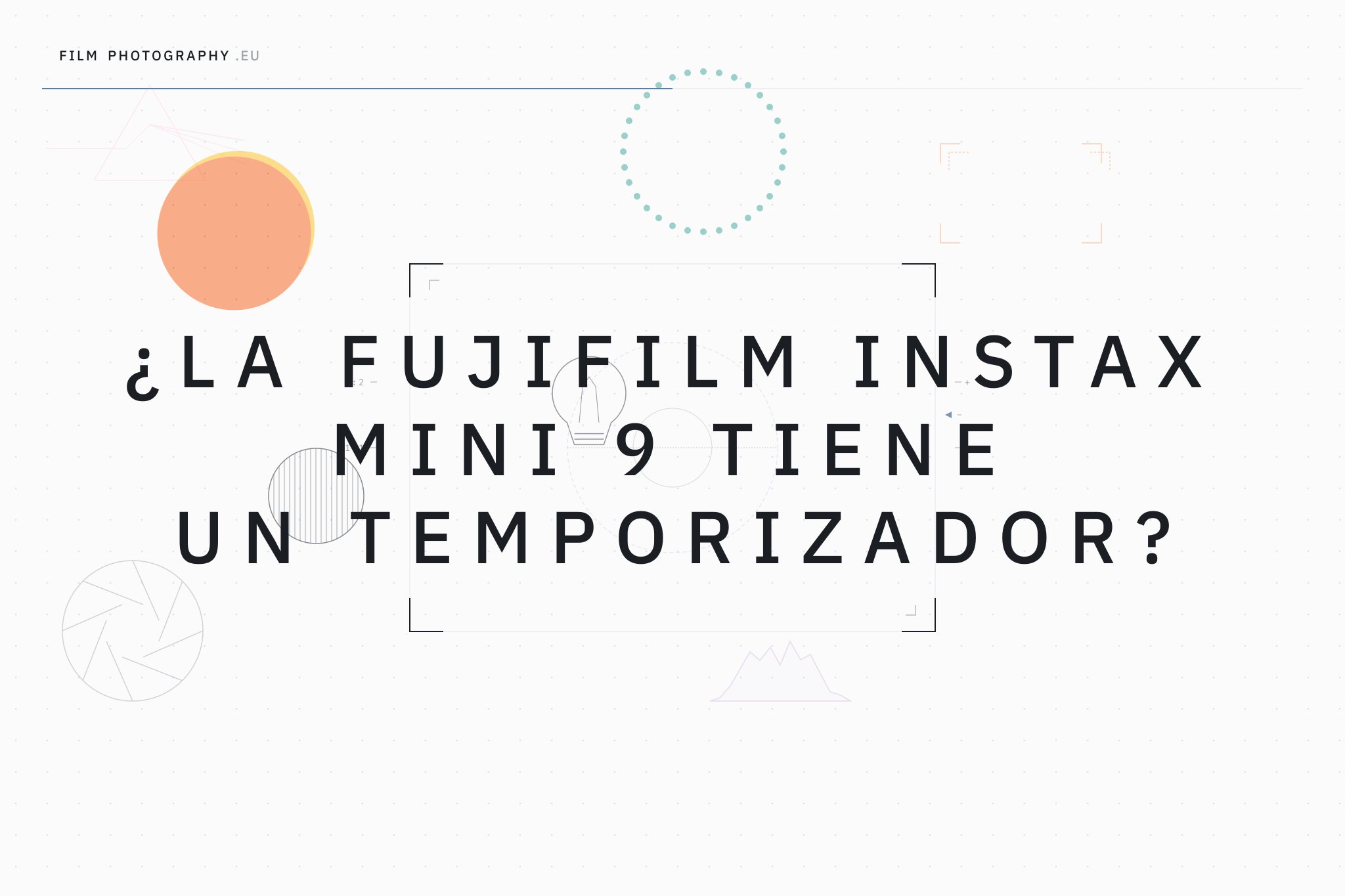 ¿La Fujifilm Instax Mini 9 tiene un temporizador?